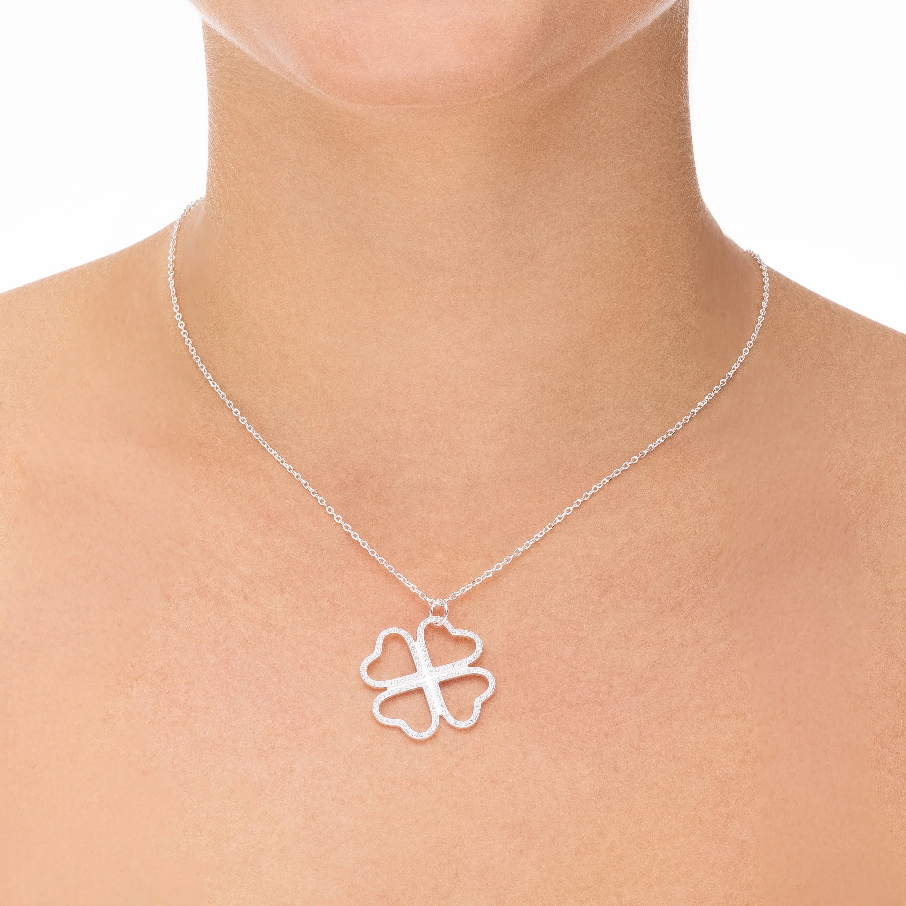 FOUR-LEAF NECKLACE | SILVER | ETERNAL LOVE| BRAINSTORM JEWELRY - Brainstorm Jewelry