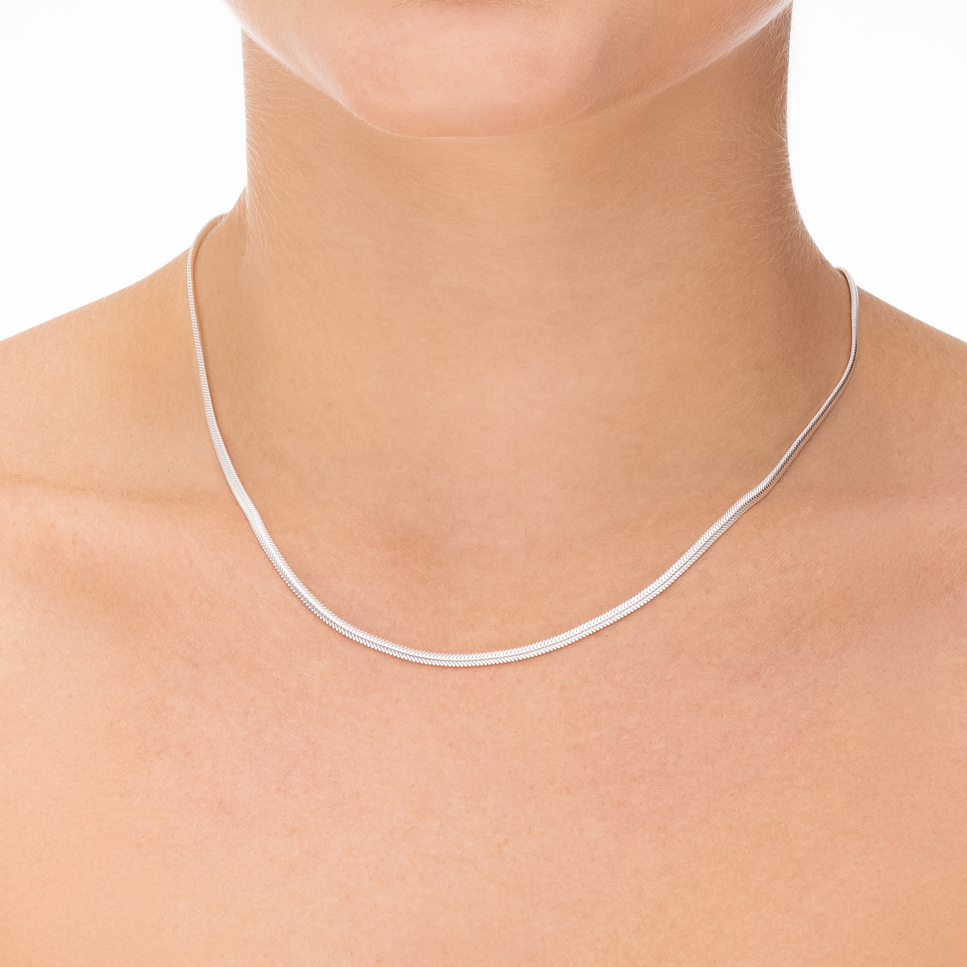 SNAKE STYLE NECKLACE | SILVER | GLIMMER COLLECTION | BRAINSTORM JEWELRY - Brainstorm Jewelry