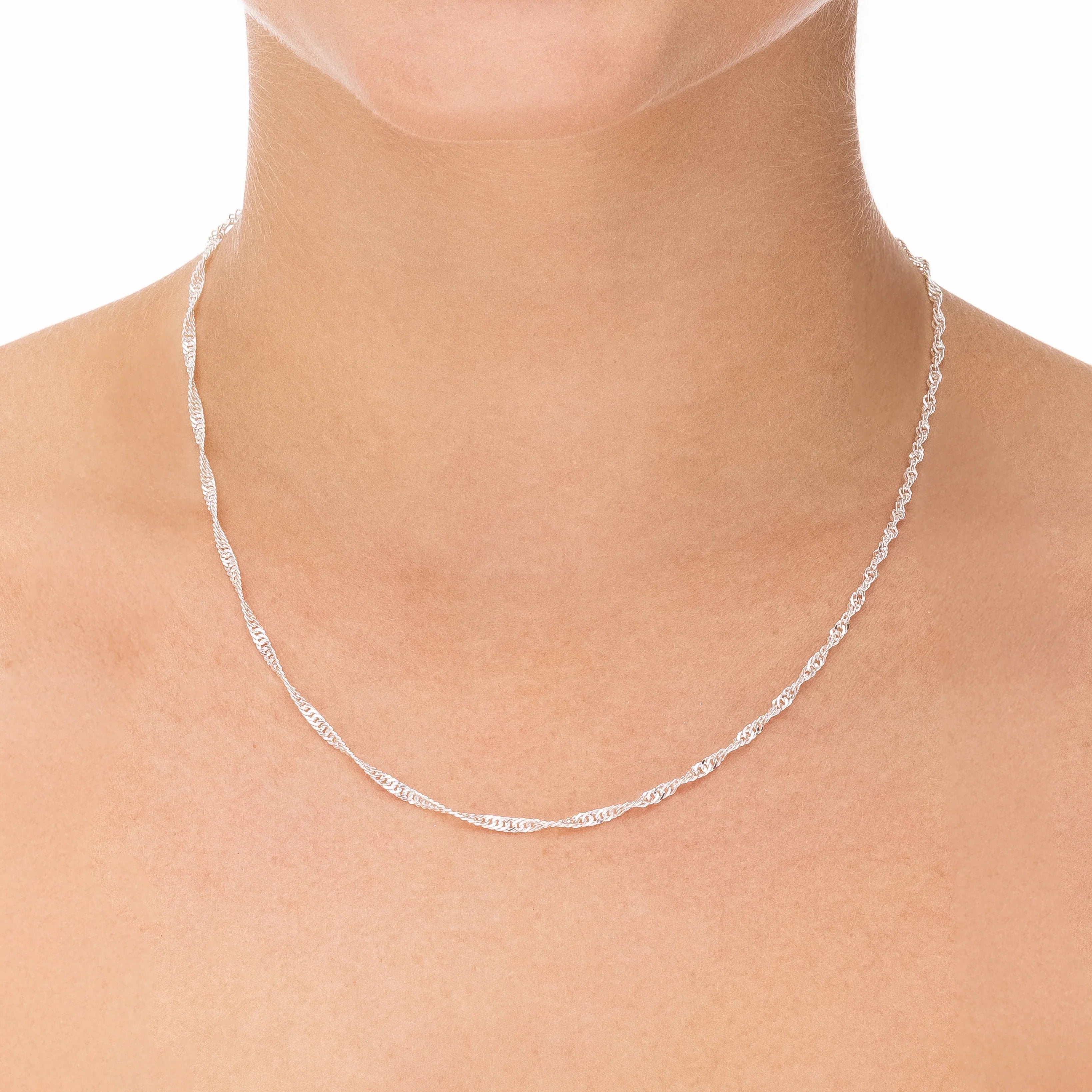 METALIC NECKLACE | SILVER | GLIMMER COLLECTION | BRAINSTORM JEWELRY - Brainstorm Jewelry