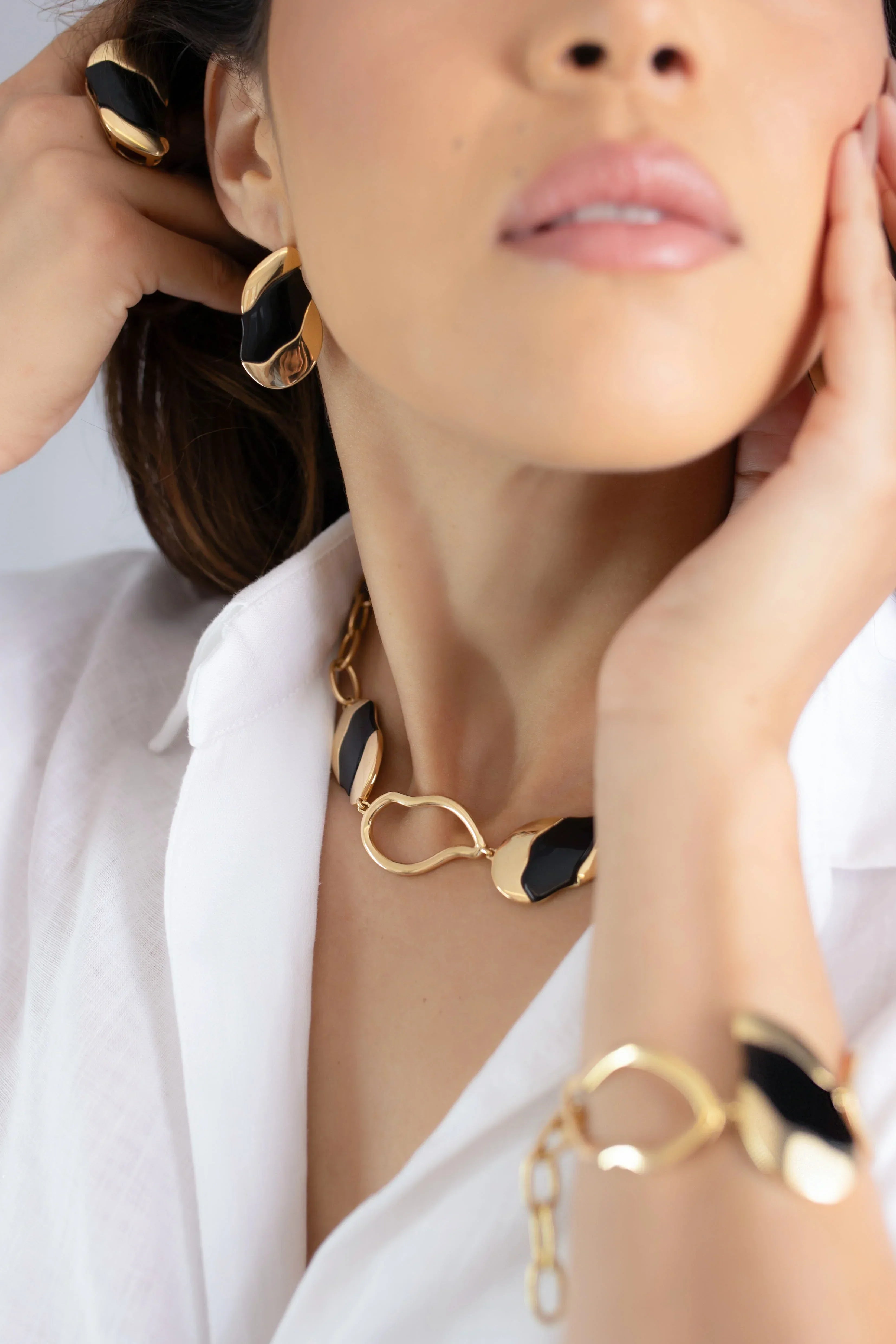 BLACK OBSIDIAN MANHATTAN BRACELET| GOLD PLATED | NYFW | BRAINSTORM JEWELRY - Brainstorm Jewelry