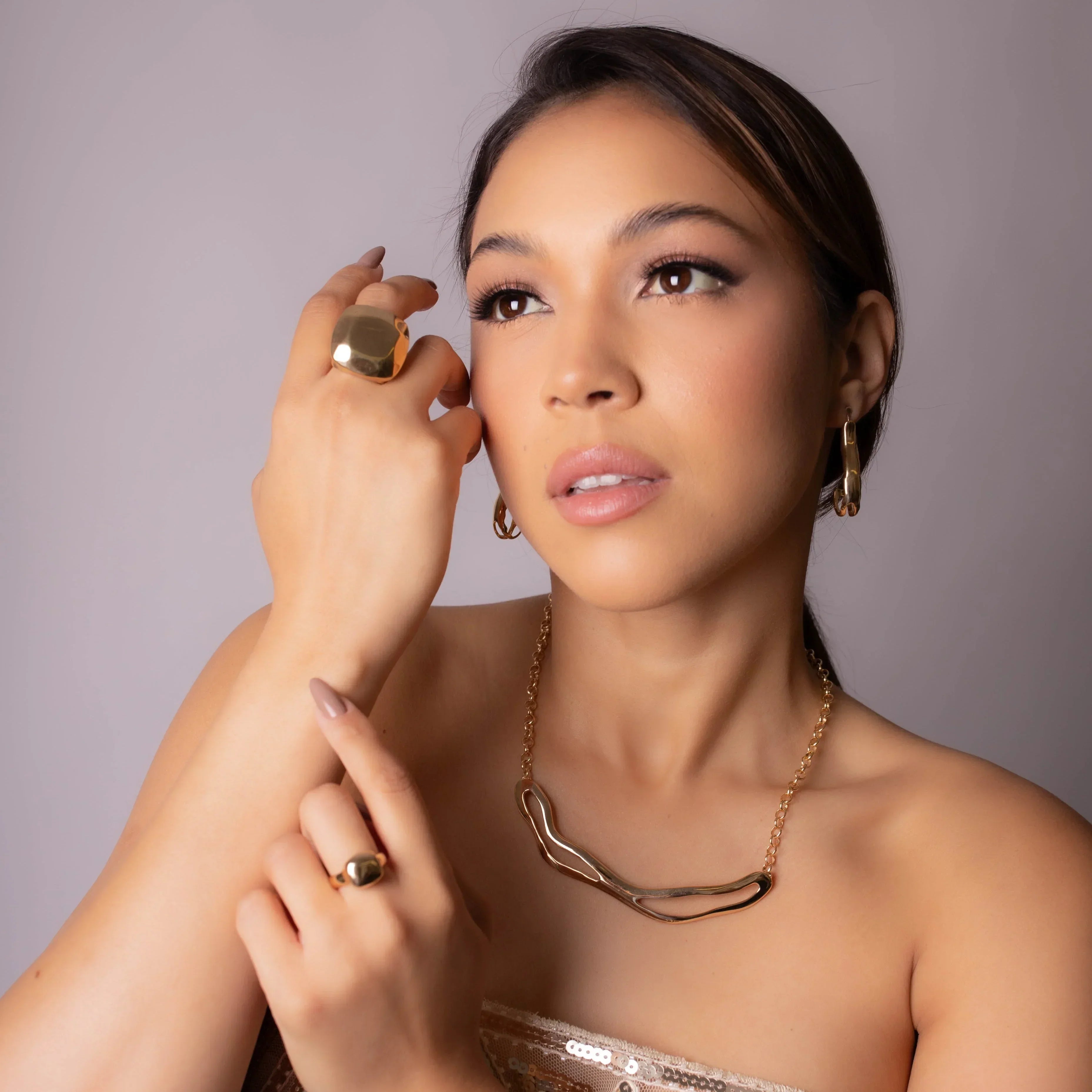 TWISTED REGALIA NECKLACE | GOLD PLATED | ROYALTY | BRAINSTORM JEWELRY