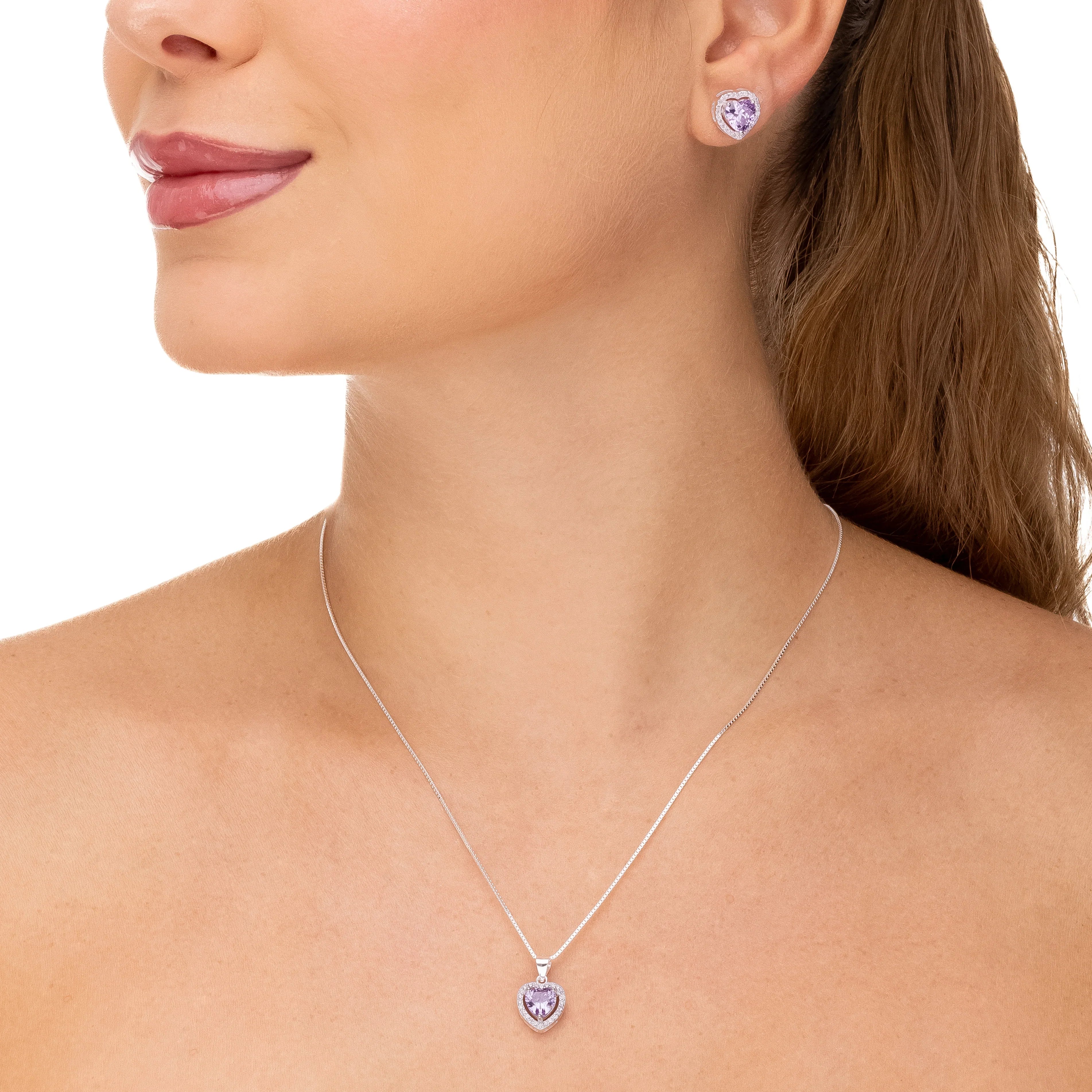 PURPLE HEART EARRING | SILVER | ETERNAL LOVE| BRAINSTORM JEWELRY - Brainstorm Jewelry