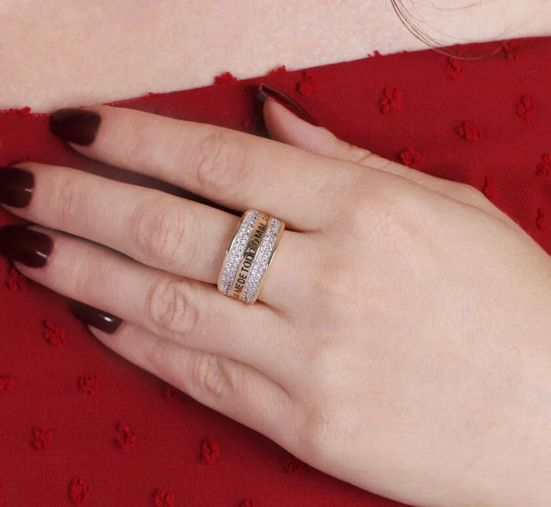 LIVRAI-ME DE TODO MAL ( Deliver me from evil ) - RING - GOLD PLATED - Brainstorm Jewelry