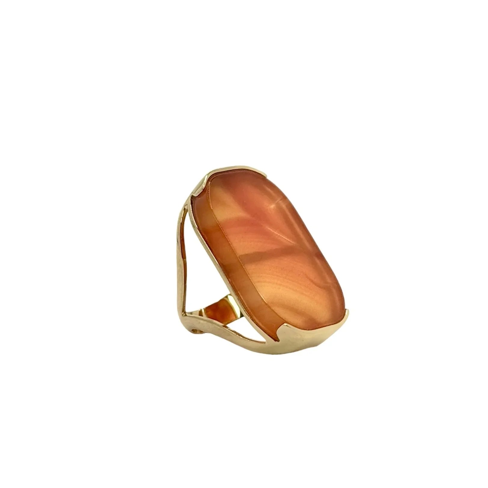 RED AGATE SCARLET STREETS RING | GOLD PLATED | NYFW | BRAINSTORM JEWELRY - Brainstorm Jewelry