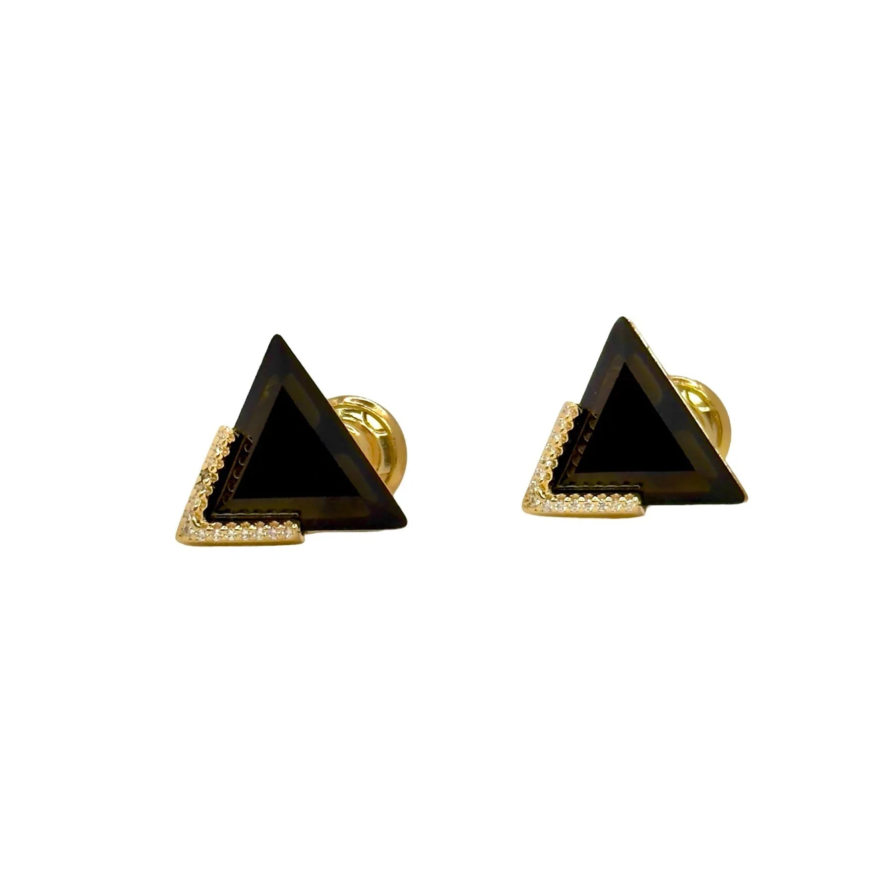 BLACK OBSIDIAN DUSK EARRING | GOLD PLATED | OPULENCE | BRAINSTORM JEWELRY - Brainstorm Jewelry