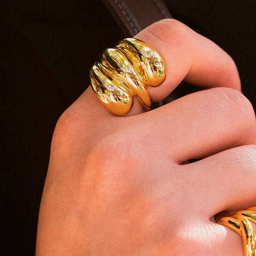 VISIONARY RING| 18K GOLD PLATED | UNSTOPPABLE COLLECTION | BRAINSTORM JEWELR