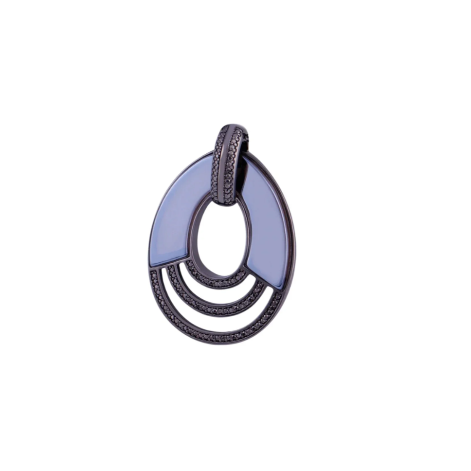 SMOKY QUARTZ PENDANT | BLACK RHODIUM | ECLIPSE | BRAINSTORM JEWELRY