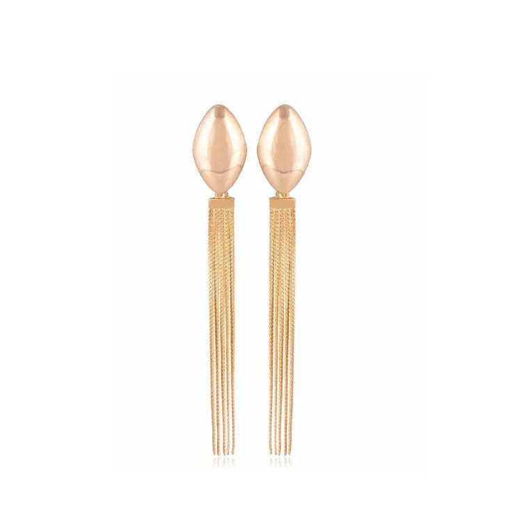 DROP EARRING WITH FRINGE OPTION - GOLD PLATED | BRAINSTORM JEWELRY - Brainstorm Jewelry
