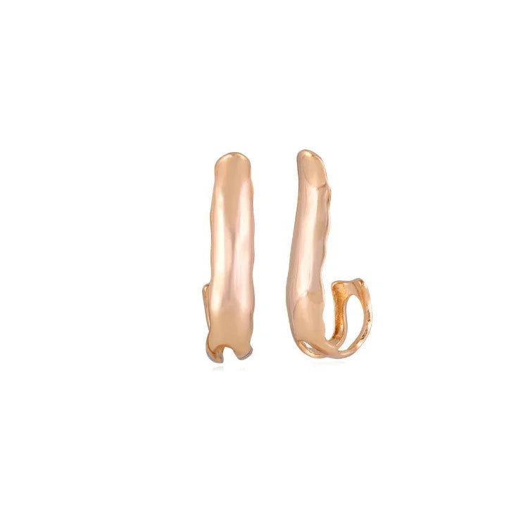 TWISTED HALF HOOP REGALIA EARRING | GOLD PLATED | ROYALTY | BRAINSTORM JEWELRY - Brainstorm Jewelry