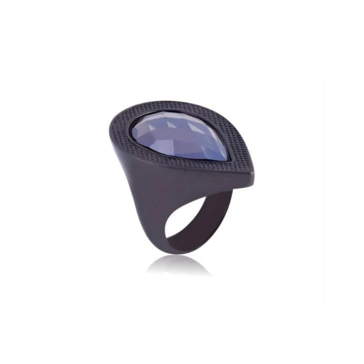 SMOKY QUARTZ FAMOUS RING | BLACK RHODIUM | ECLIPSE | BRAINSTORM JEWELRY - Brainstorm Jewelry