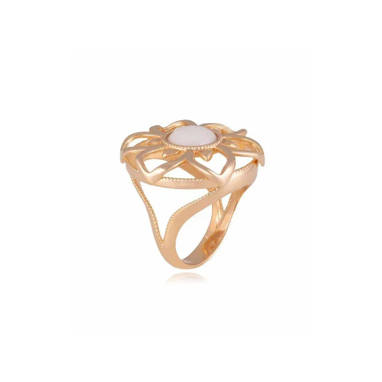 PORCELAIN REVERIE RING | GOLD PLATED | OPULENCE | BRAINSTORM JEWELRY - Brainstorm Jewelry