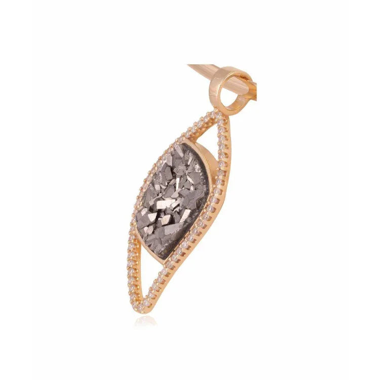 PLATINUM DRUSE BROADWAY PENDANT | GOLD PLATED | NYFW | BRAINSTORM JEWELRY - Brainstorm Jewelry