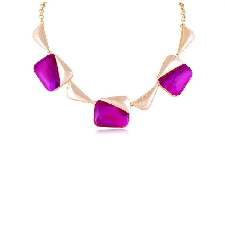 PINK AGATE LUSH NECKLACE | GOLD PLATED | OPULENCE | BRAINSTORM JEWELRY - Brainstorm Jewelry