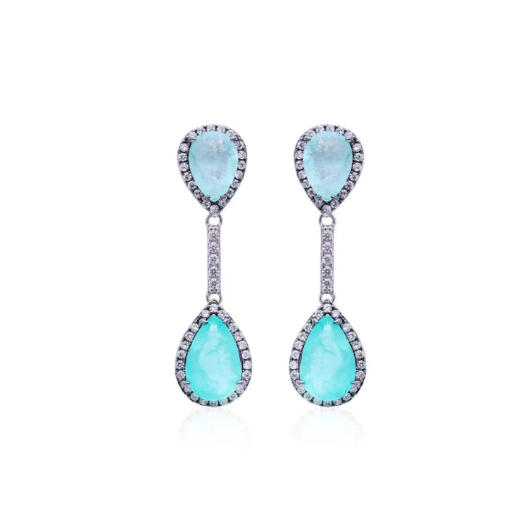 TOURMALINE FERNANDA EARRING | SILVER | 925 QUEEN | BRAINSTORM JEWELRY - Brainstorm Jewelry