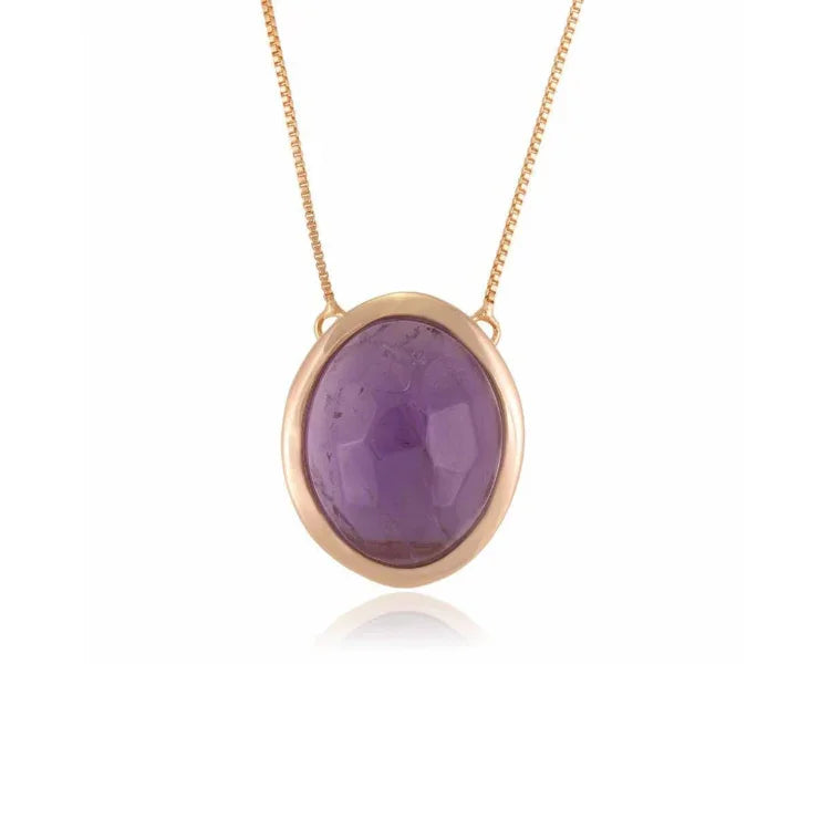 AMETHYST ASTORIA NECKLACE | GOLD PLATED | NYFW | BRAINSTORM JEWELRY - Brainstorm Jewelry