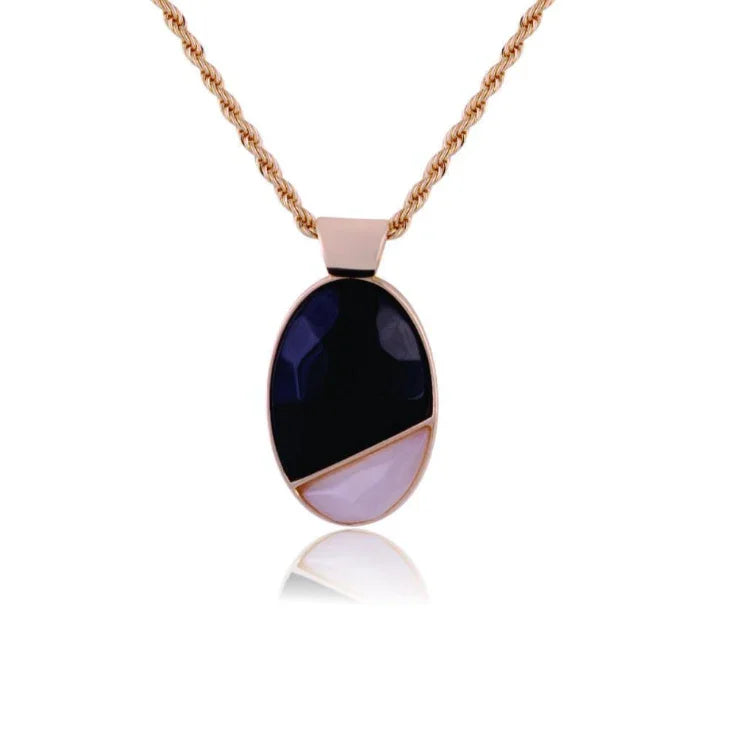 BLACK OBSIDIAN AND MILKY QUARTZ ILLUMINATE NECKLACE | GOLD PLATED | OPULENCE | BRAINSTORM JEWELRY - Brainstorm Jewelry