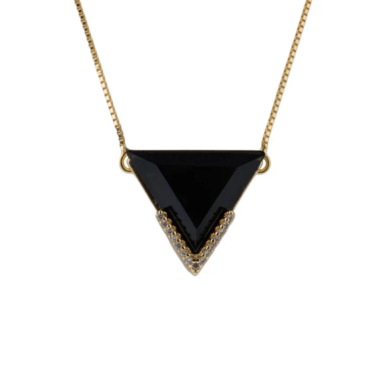 BLACK OBSIDIAN DUSK NECKLACE | GOLD PLATED | OPULENCE | BRAINSTORM JEWELRY - Brainstorm Jewelry