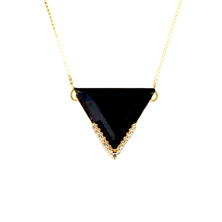 BLACK OBSIDIAN DUSK NECKLACE | GOLD PLATED | OPULENCE | BRAINSTORM JEWELRY