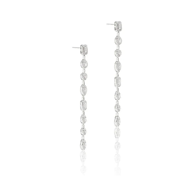 ZIRCONIA RIVIERA BELLA EARRING | SILVER | 925 QUEEN | BRAINSTORM JEWELRY - Brainstorm Jewelry