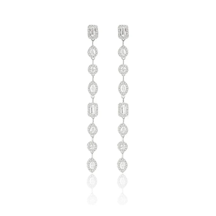 ZIRCONIA RIVIERA BELLA EARRING | SILVER | 925 QUEEN | BRAINSTORM JEWELRY - Brainstorm Jewelry