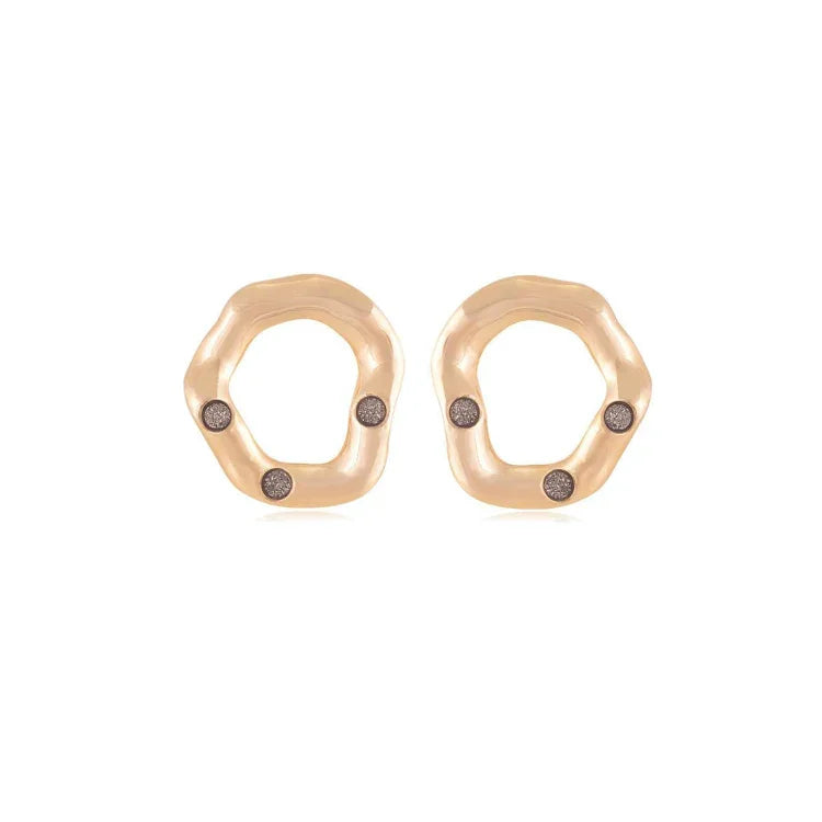 PLATINUM DRUSE TWINKLE EARRING | GOLD PLATED | NEW RADIANT RANGE | BRAINSTORM JEWELRY - Brainstorm Jewelry