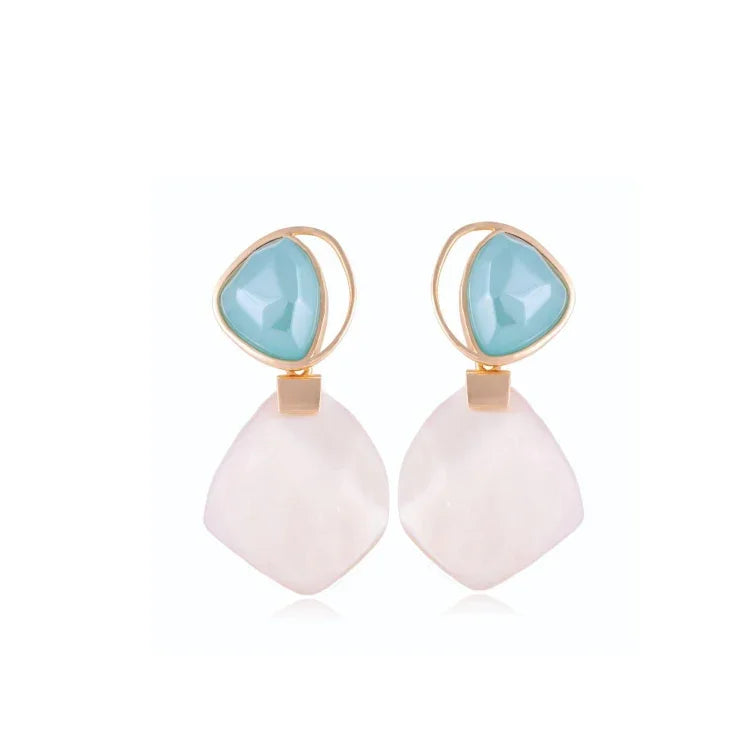 BLUE SKY AGATE NAUTICA EARRING | GOLD PLATED | OPULENCE | BRAINSTORM JEWELRY - Brainstorm Jewelry