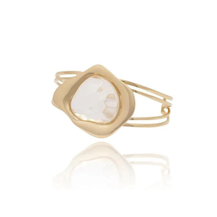 ROCKY CRYSTAL YANKEE BRACELET | GOLD PLATED | NYFW | BRAINSTORM JEWELRY - Brainstorm Jewelry