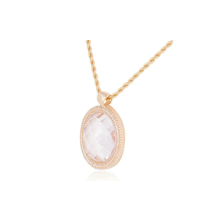 ROCKY CRYSTAL GREENWICH NECKLACE - GOLD PLATED | NYFW | BRAINSTORM JEWELRY - Brainstorm Jewelry