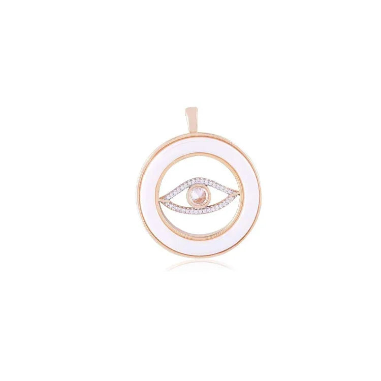 WHITE PORCELAIN EVOKE PENDANT | GOLD PLATED | OPULENCE | BRAINSTORM JEWELRY - Brainstorm Jewelry