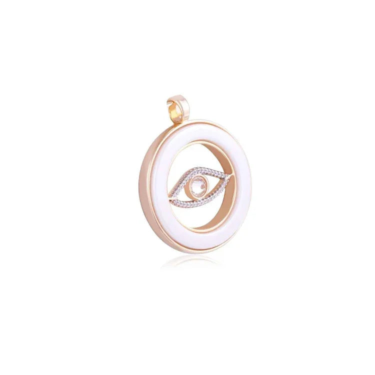 WHITE PORCELAIN EVOKE PENDANT | GOLD PLATED | OPULENCE | BRAINSTORM JEWELRY - Brainstorm Jewelry