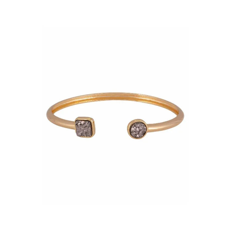 ELEGANT DRUSE STONE GOLD PLATED BRACELET | BRAINSTORM JEWELRY - Brainstorm Jewelry