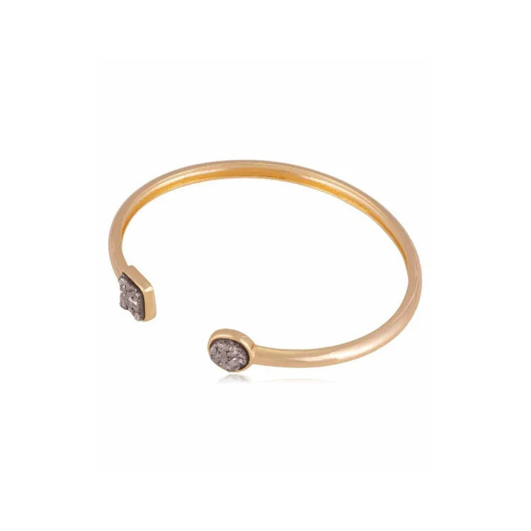 ELEGANT DRUSE STONE GOLD PLATED BRACELET | BRAINSTORM JEWELRY - Brainstorm Jewelry
