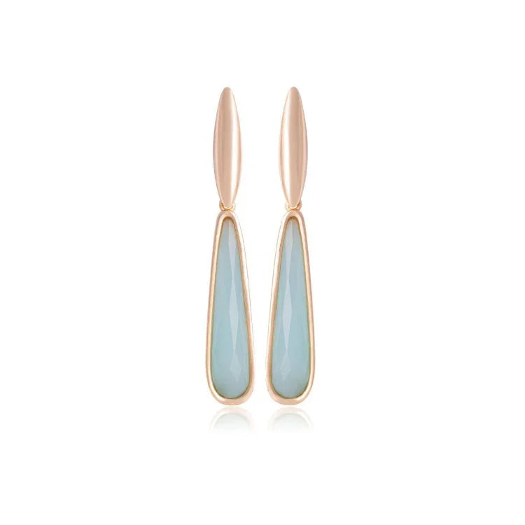 AQUAMARINE AURA EARRING | GOLD PLATED | OPULENCE | BRAINSTORM JEWELRY - Brainstorm Jewelry