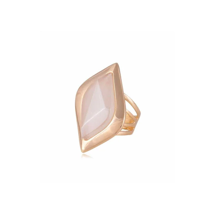 MILKY QUARTZ OPULENT RING | GOLD PLATED | OPULENCE | BRAINSTORM JEWELRY - Brainstorm Jewelry