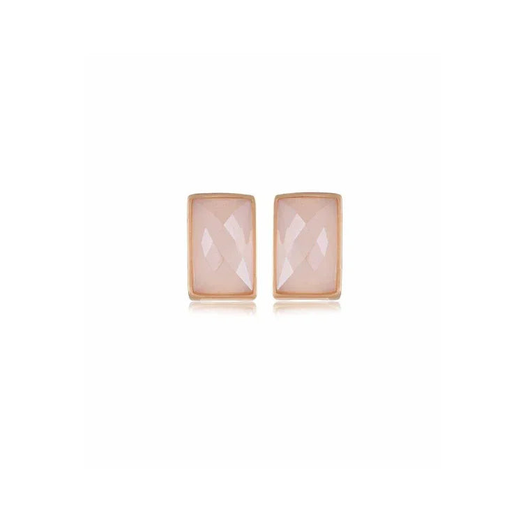 MILKY QUARTZ UNIQUE EARRING | GOLD PLATED | OPULENCE | BRAINSTORM JEWELRY - Brainstorm Jewelry