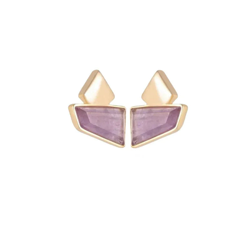 AMETHYST LAVENDER EARRING | GOLD PLATED | OPULENCE | BRAINSTORM JEWELRY - Brainstorm Jewelry