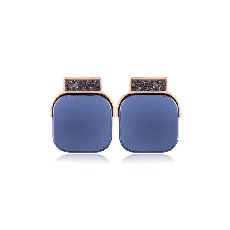 BLACK DRUSE CHROMA EARRING | GOLD PLATED | OPULENCE | BRAINSTORM JEWELRY - Brainstorm Jewelry