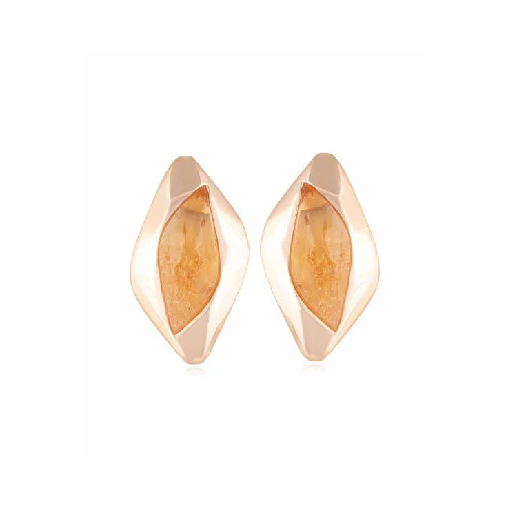 CITRINE - 18K GOLD-PLATED EARRINGS | BRAINSTORM JEWELRY - Brainstorm Jewelry