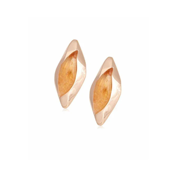 CITRINE - 18K GOLD-PLATED EARRINGS | BRAINSTORM JEWELRY - Brainstorm Jewelry