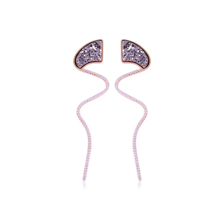 PLATINUM DRUSE GLAMOUR EARRING | GOLD PLATED | NEW RADIANT RANGE | BRAINSTORM JEWELRY