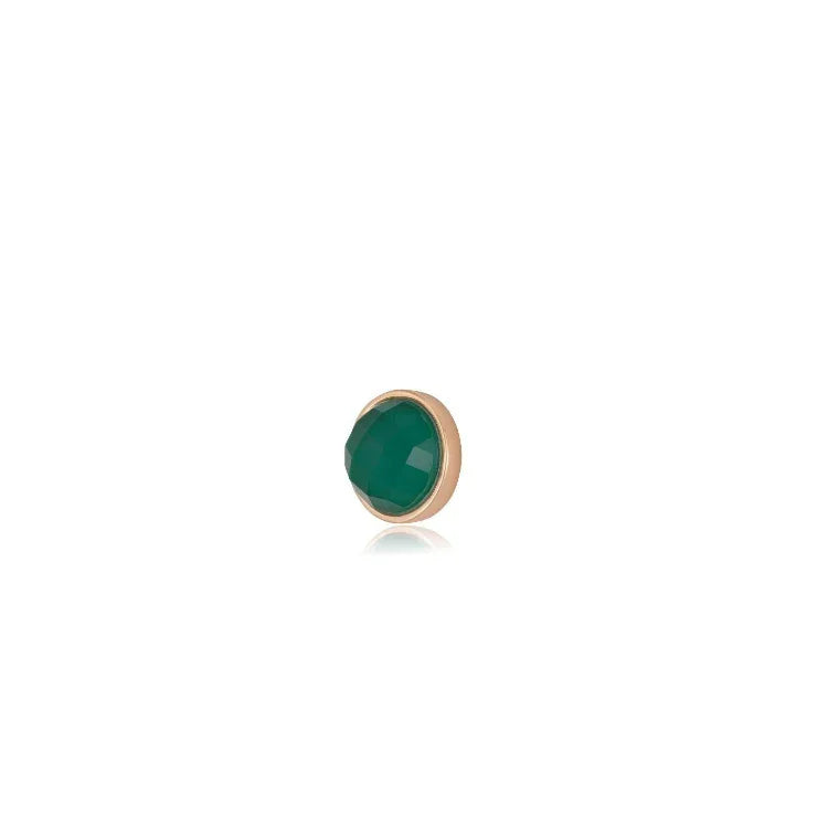 GREEN ROCKY CRYSTAL LOOP EARRING | GOLD PLATED |MINIMALIST| BRAINSTORM JEWELRY - Brainstorm Jewelry