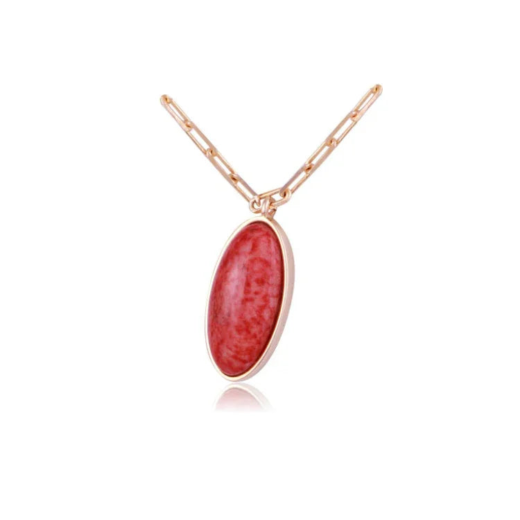 ORANGE FELDSPAR REGAL NECKLACE | GOLD PLATED | OPULENCE | BRAINSTORM JEWELRY - Brainstorm Jewelry