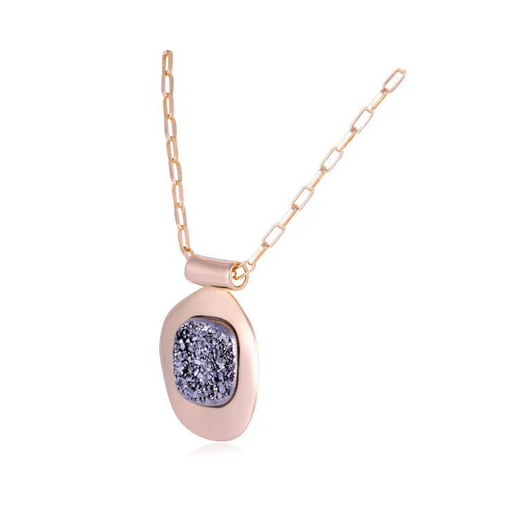 PLATINUM DRUSE LUXURY NECKLACE | GOLD PLATED | NEW RADIANT RANGE | BRAINSTORM JEWELRY - Brainstorm Jewelry