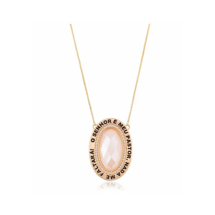 PEARLIZED MILKY QUARTZ NECKLACE - GOLD PLATED - Brainstorm Jewelry
