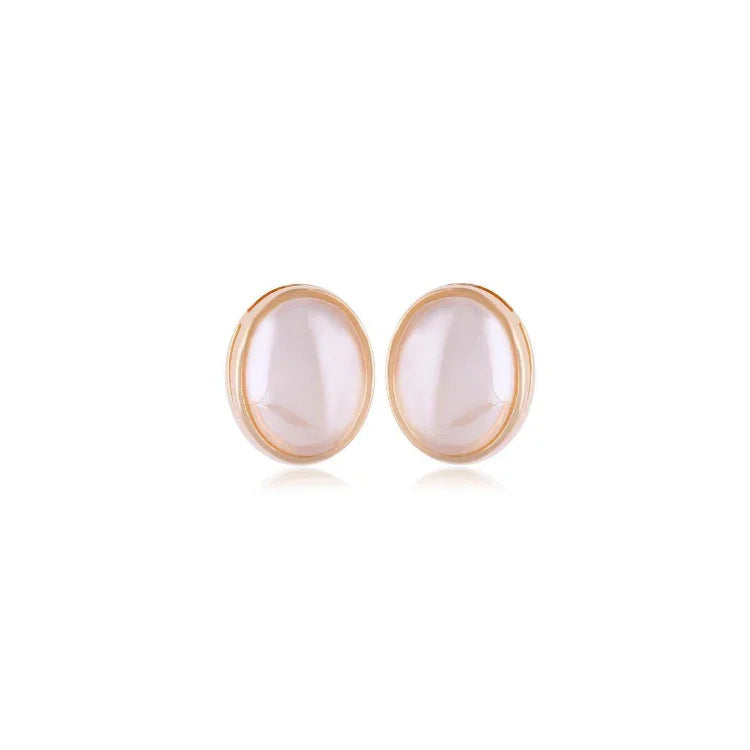 MILKY QUARTZ RADIANCE EARRINGS | GOLD PLATED | MINIMALIST | BRAINSTORM JEWELRY - Brainstorm Jewelry