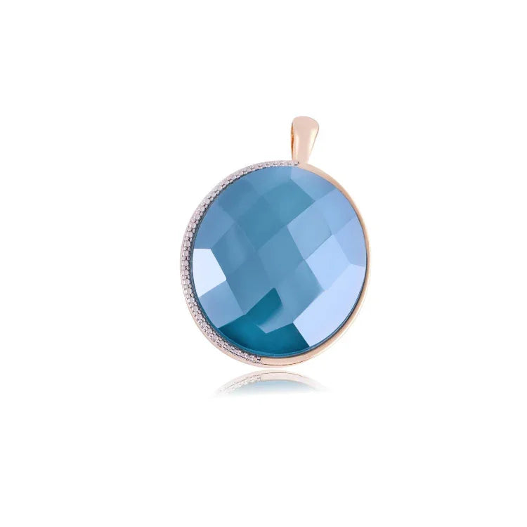 ACQUA QUARTZ OCEANIS PENDANT | GOLD PLATED | OPULENCE | BRAINSTORM JEWELRY - Brainstorm Jewelry