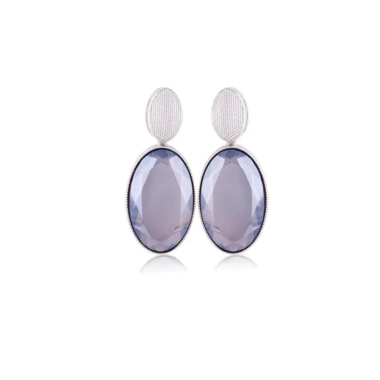 SMOKY QUARTZ EARRING | WHITE RHODIUM | OPULENCE | BRAINSTORM JEWELRY - Brainstorm Jewelry