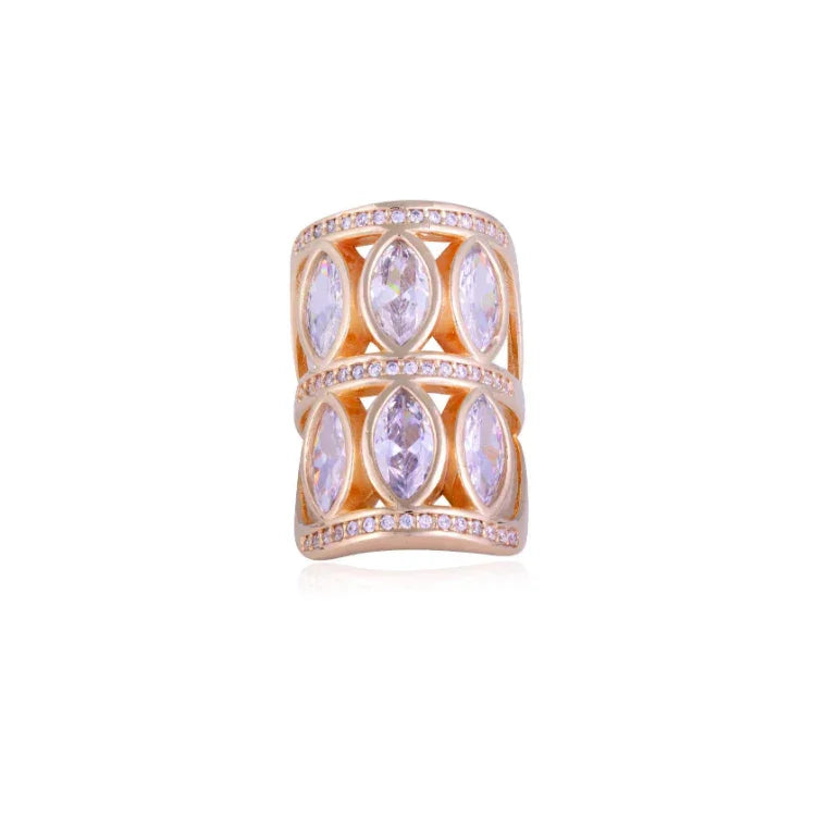 ZIRCONIA CASCADE RING | GOLD PLATED | NEW RADIANT RANGE | BRAINSTORM JEWELRY - Brainstorm Jewelry