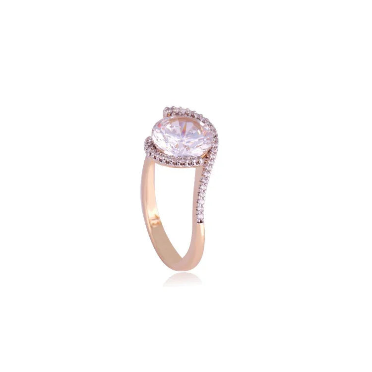 ZIRCONIA CRYSTAL ELEGANT RING | GOLD PLATED | OPULENCE | BRAINSTORM JEWELRY - Brainstorm Jewelry