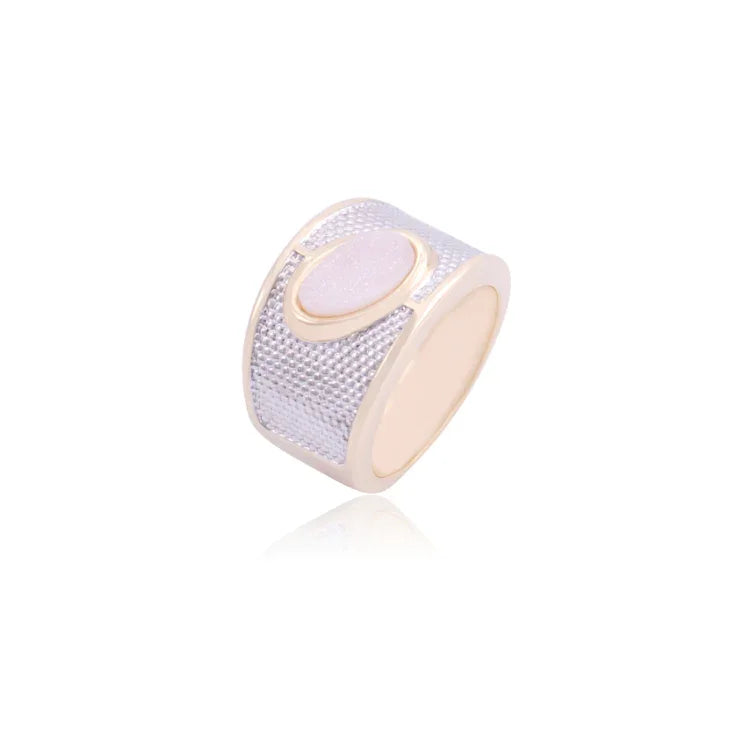 WHITE DRUSE RING | GOLD PLATED | BRAINSTORM JEWELRY - Brainstorm Jewelry
